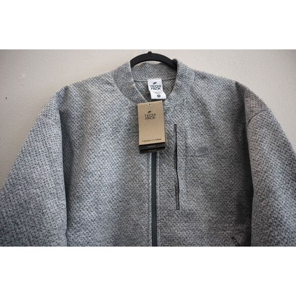 Nike DQ4268-077 Men's Sz L Gray Therma-Fit Tech Pack Forward Bomber Jacket - Picture 5 of 15